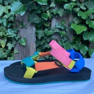 NEW Teva kids youth Original Universal Sandals in Retro Colorblock summer camp